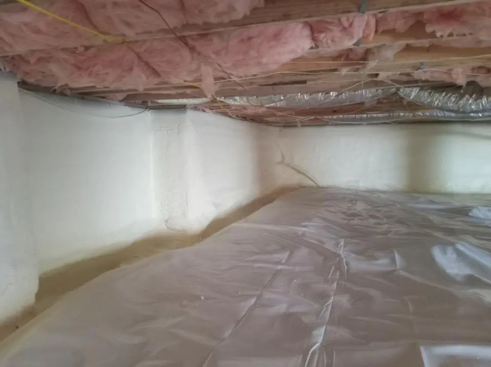 Crawl space encapsulation with closed-cell spray foam for Roof Waterproofing in Lower Gwynedd